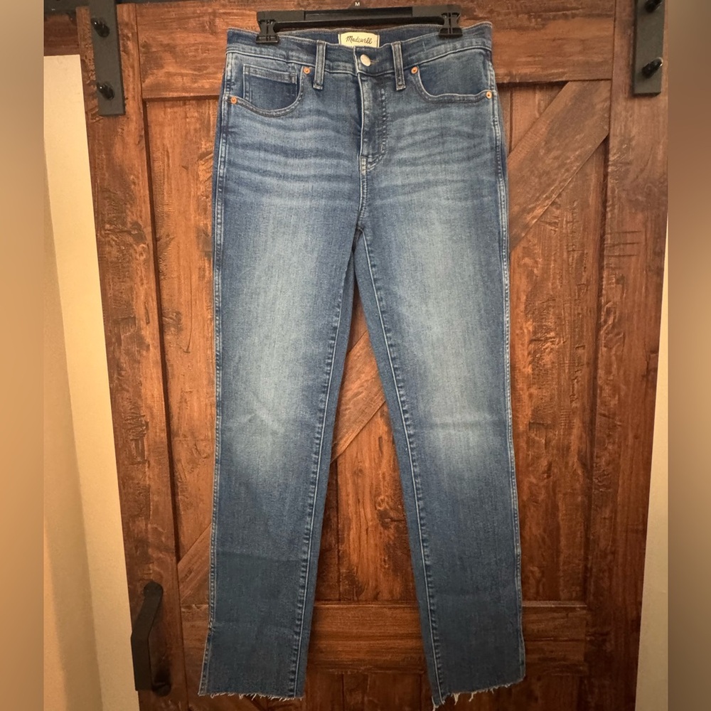 Madewell mid rise stovepipe jeans